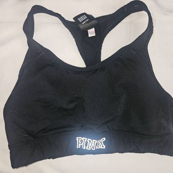 2 Victoria's secret PINK Ultimate ~  LARGE ~   athletic sport bras - Picture 3 of 5